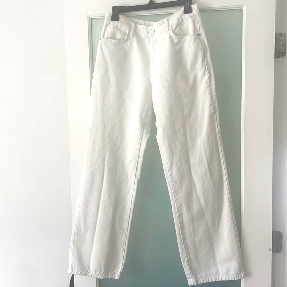 Zara Wide Leg Mid Rise Jeans